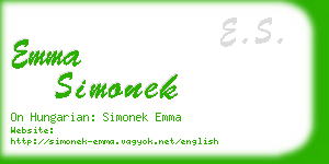 emma simonek business card